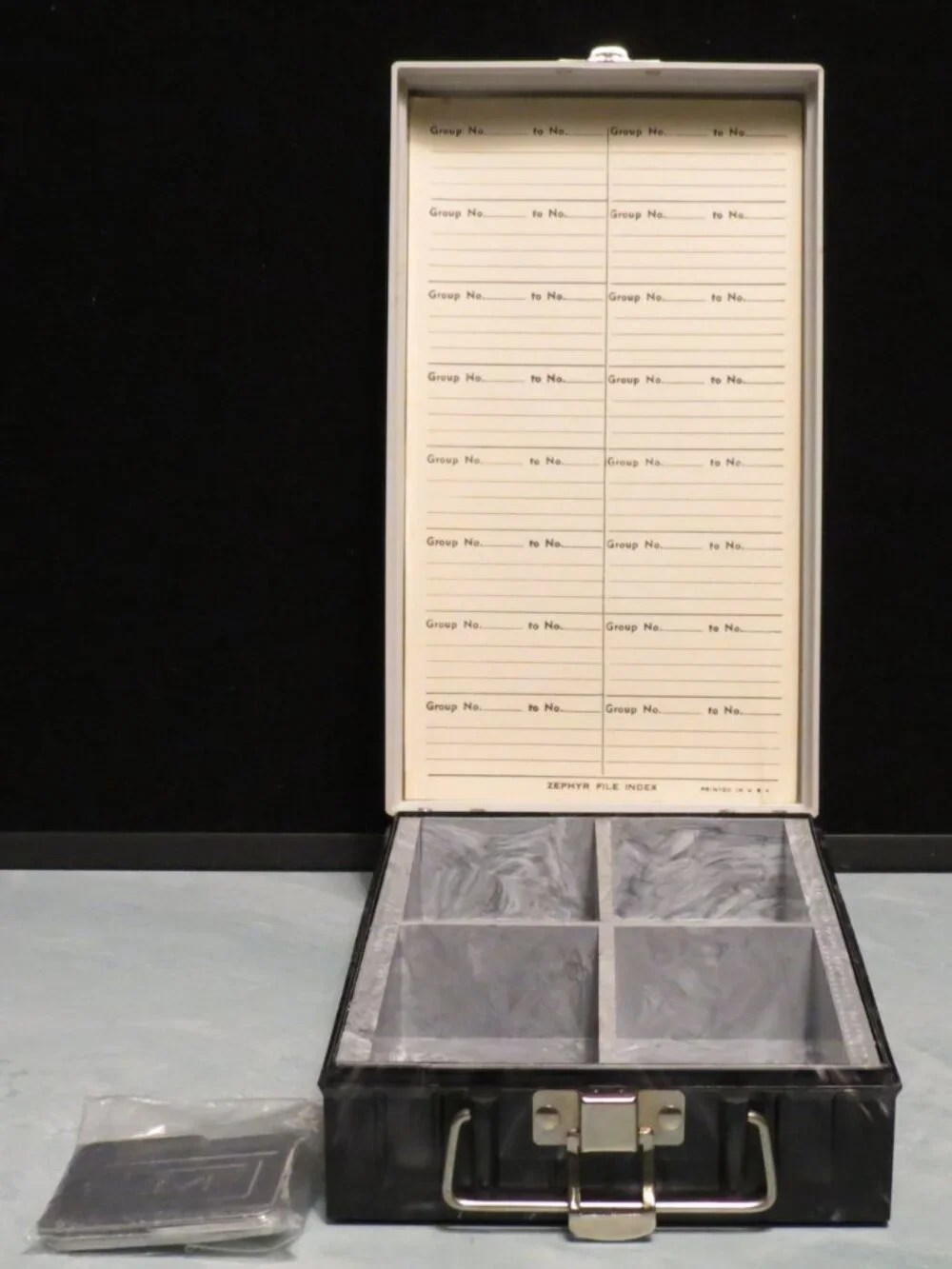 ZEPHYR DUOFILE SLIDE FILE Storage Organizer CASE Holds 100 2X2